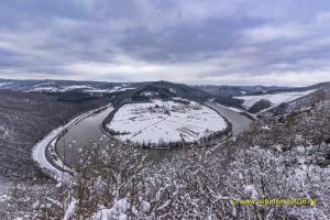 Winterlandschaft an der Saar bei Hamm