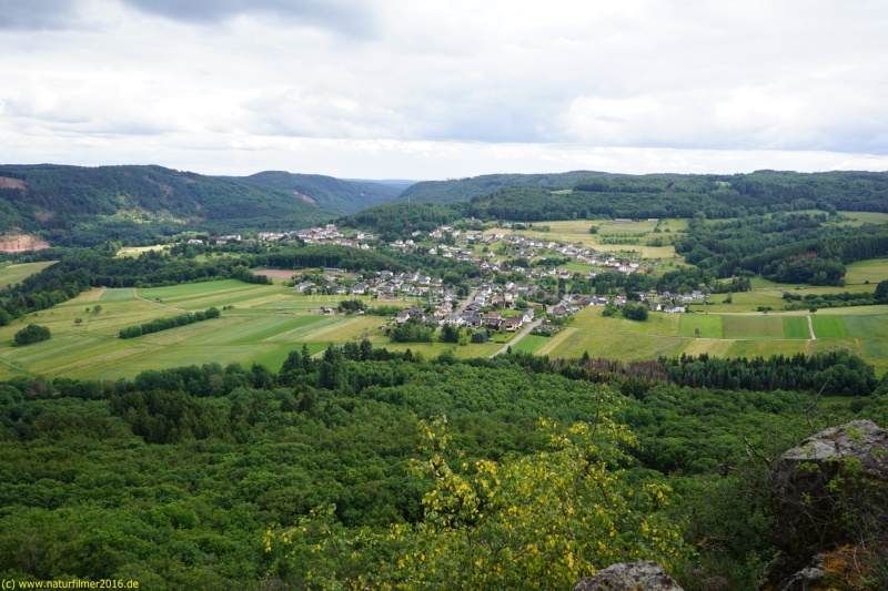 Blick auf Taben-Rodt von Felsenpfad "Maunertgrat"
