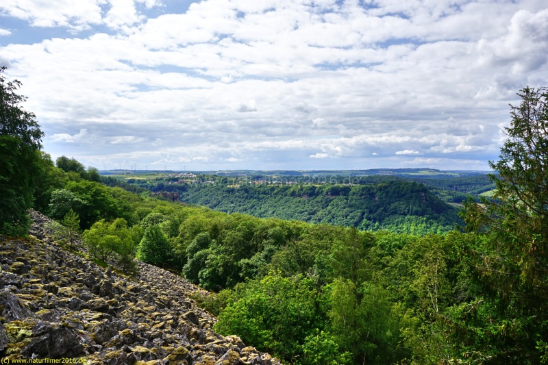 Blick auf Kastel-Staadt von Felsenpfad "Maunertgrat"
