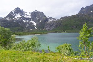 Bucht an der Südostküste der Lofoten an der Rv815