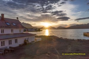 Mittagnachtssonne, Lødingen, Hafen, Norwegen