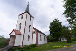 Sagfjord Kirke (Karlsøy kapell), Fv7526, Innhavet, Norwegen